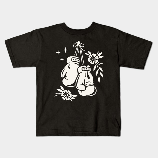 Boxing Gloves Kids T-Shirt by Inkshit13